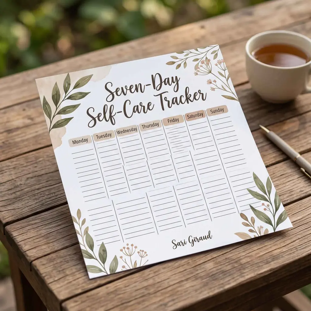 Seven Day Self Care Tracker