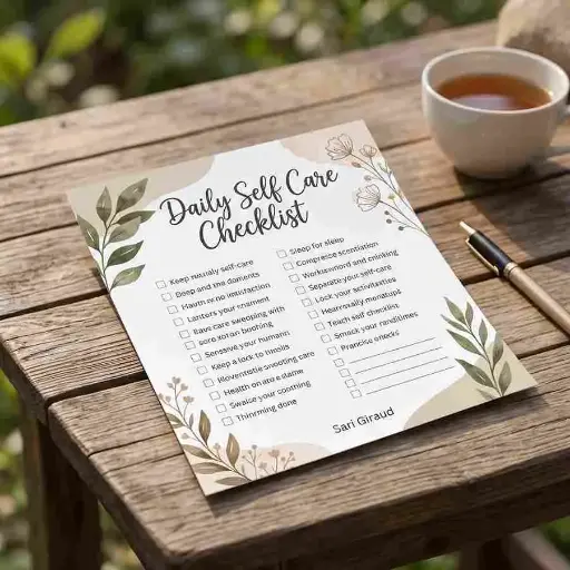 Daily self care checklist